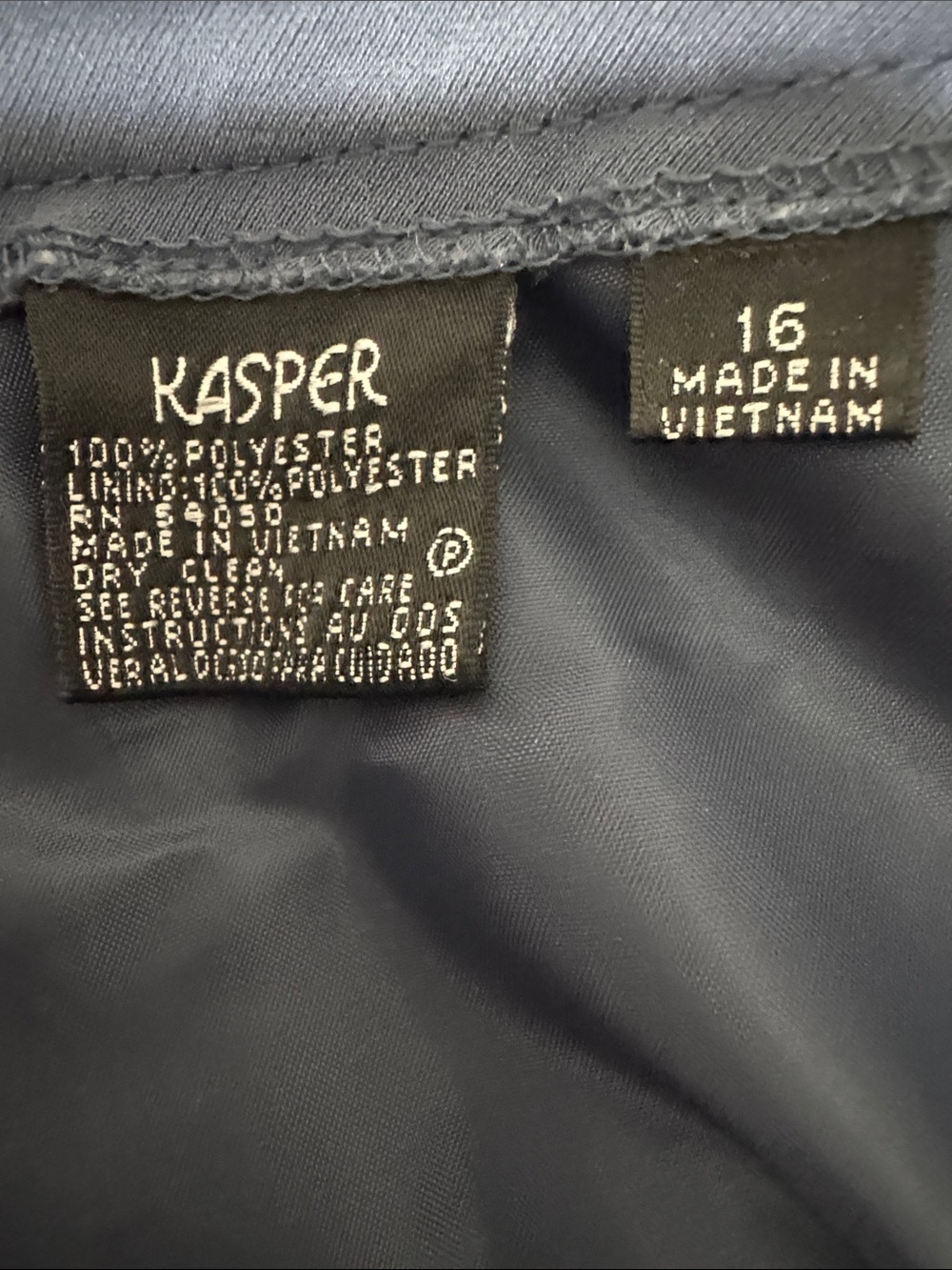 Kasper Women's Navy 3-Piece Pantsuit Set - Jacket, Pants & Skirt - Picture 11 of 11